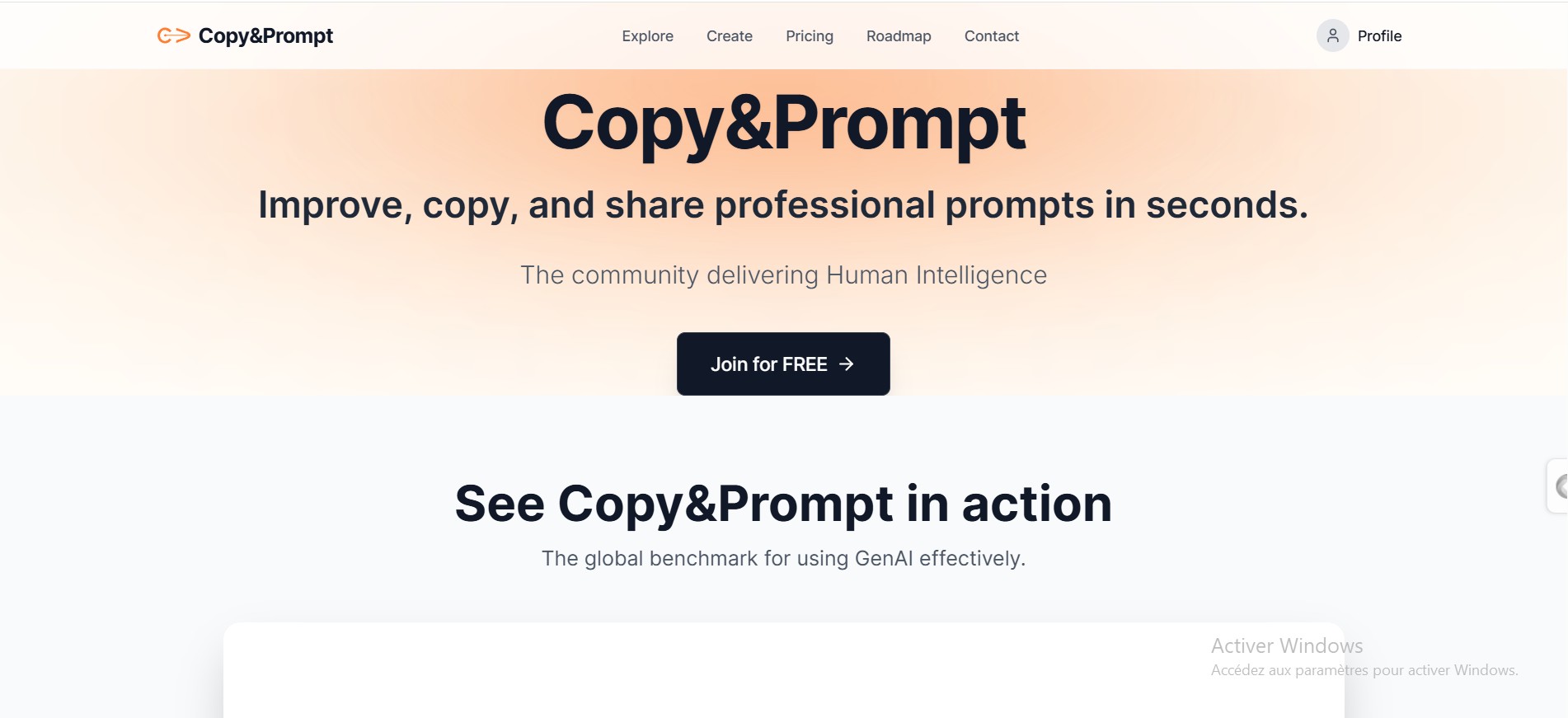 Copy & Prompt website